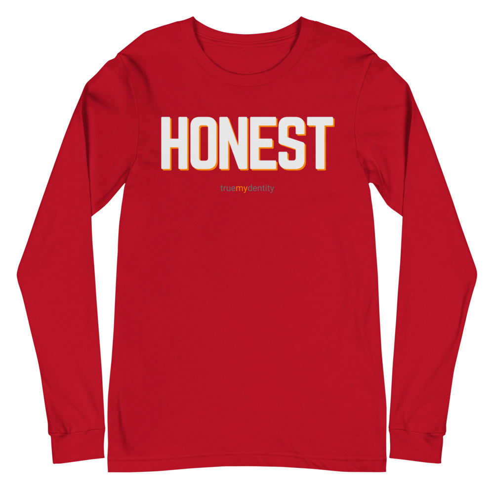 HONEST Long Sleeve Shirt Bold Design | Unisex