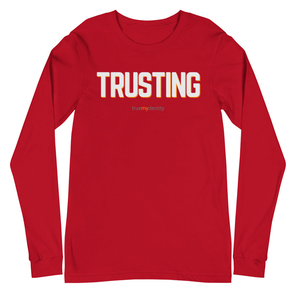 TRUSTING Long Sleeve Shirt Bold Design | Unisex