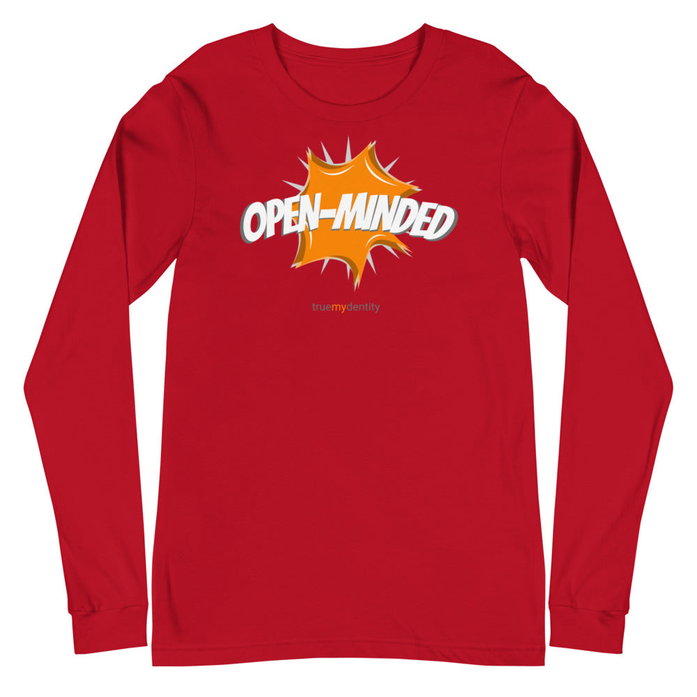 OPEN-MINDED Long Sleeve Shirt Action Design | Unisex