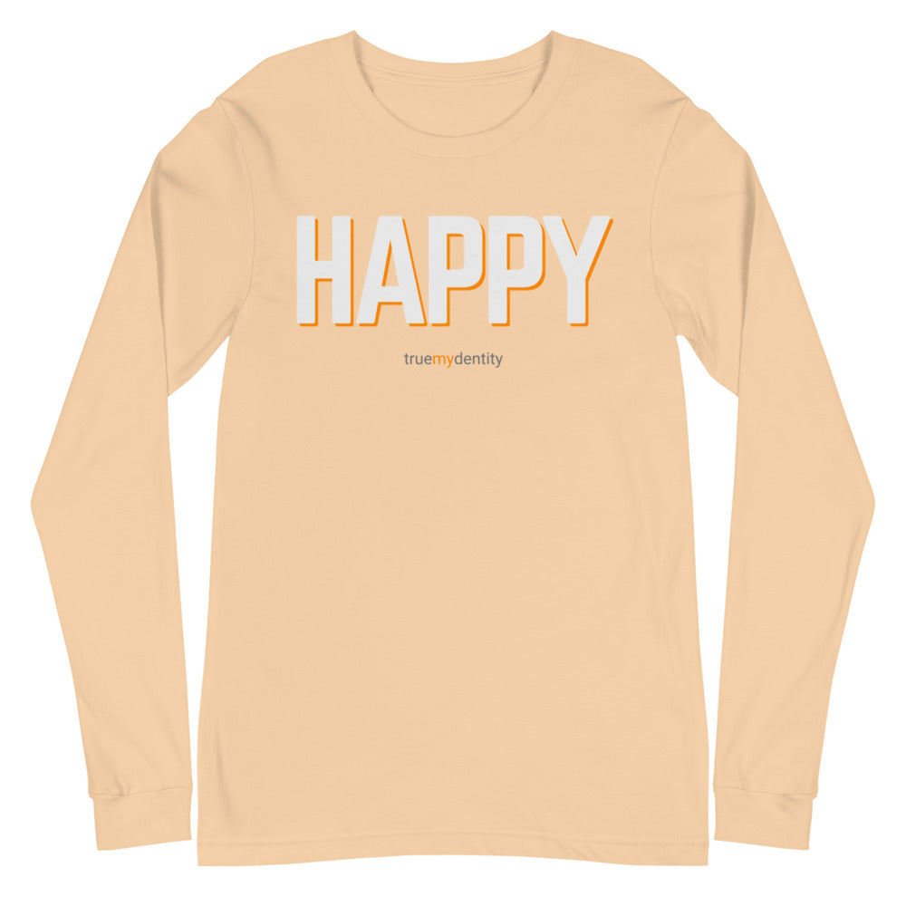 HAPPY Long Sleeve Shirt Bold Design | Unisex
