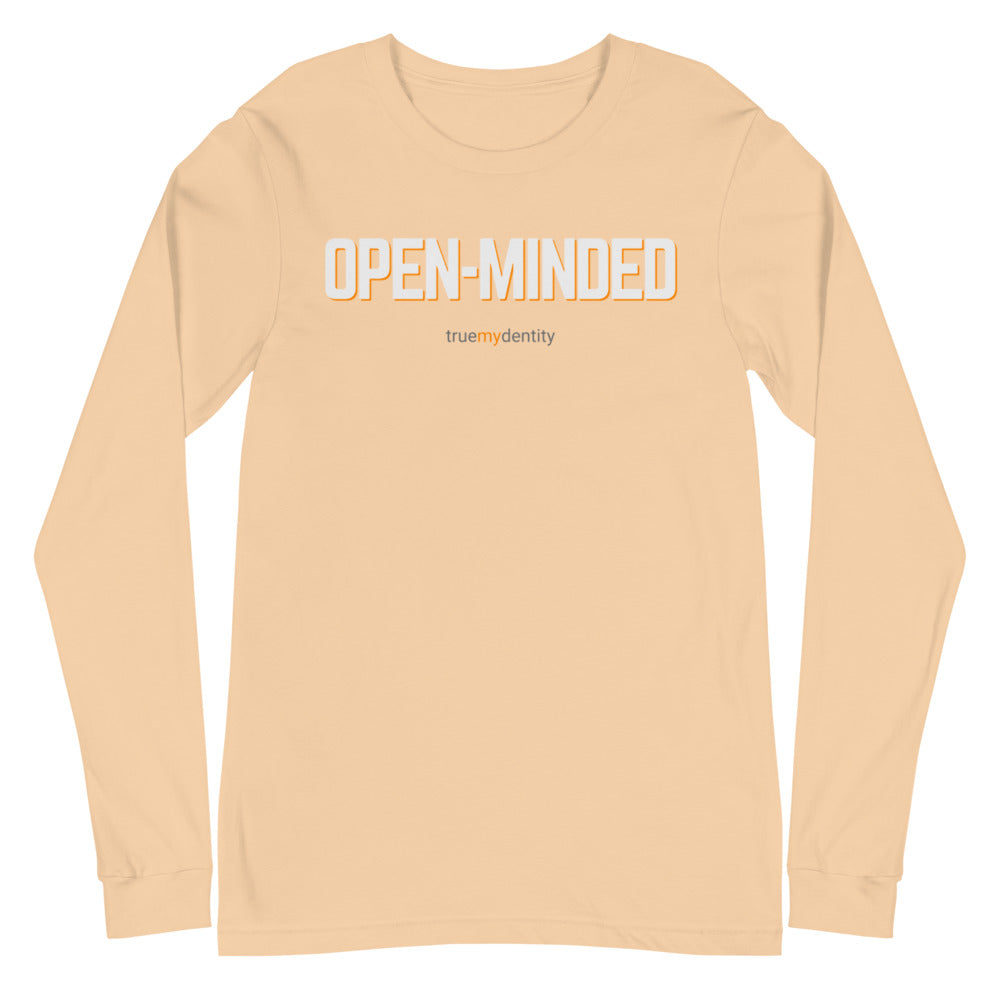 OPEN-MINDED Long Sleeve Shirt Bold Design | Unisex