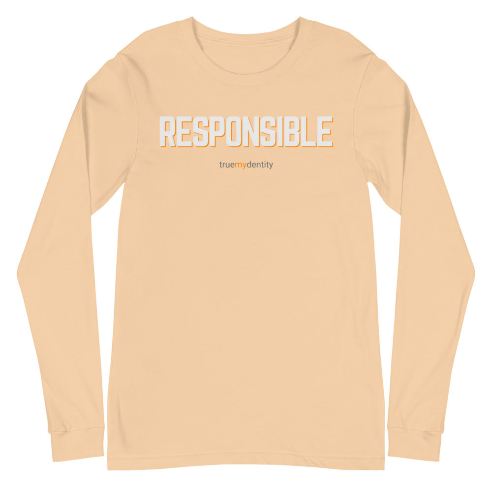 RESPONSIBLE Long Sleeve Shirt Bold Design | Unisex