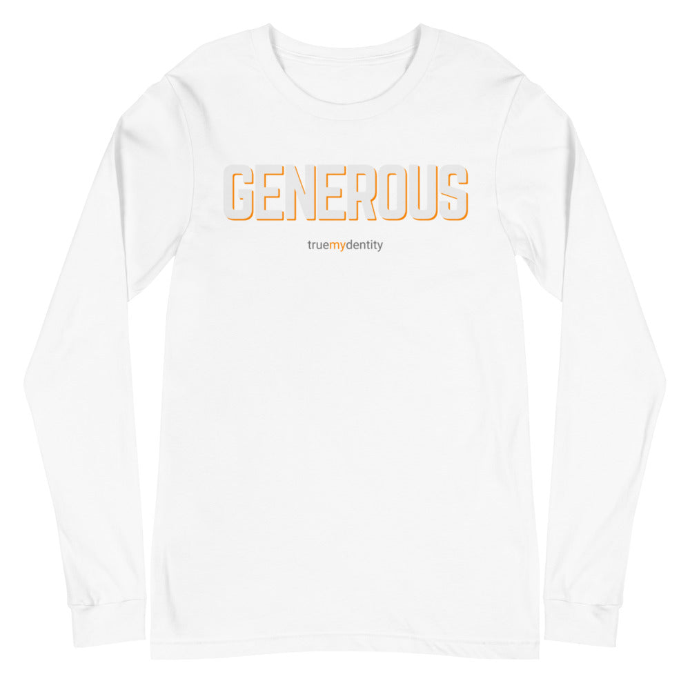 GENEROUS Long Sleeve Shirt Bold Design | Unisex