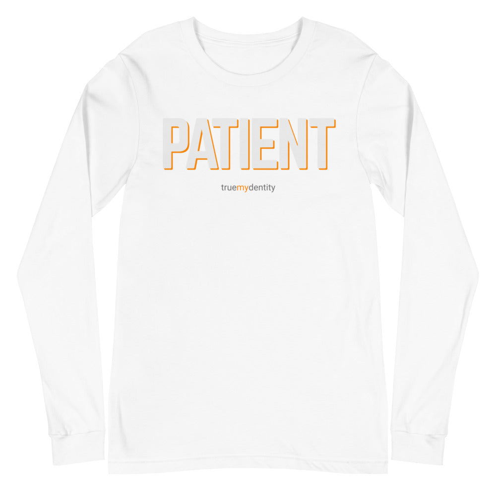 PATIENT Long Sleeve Shirt Bold Design | Unisex