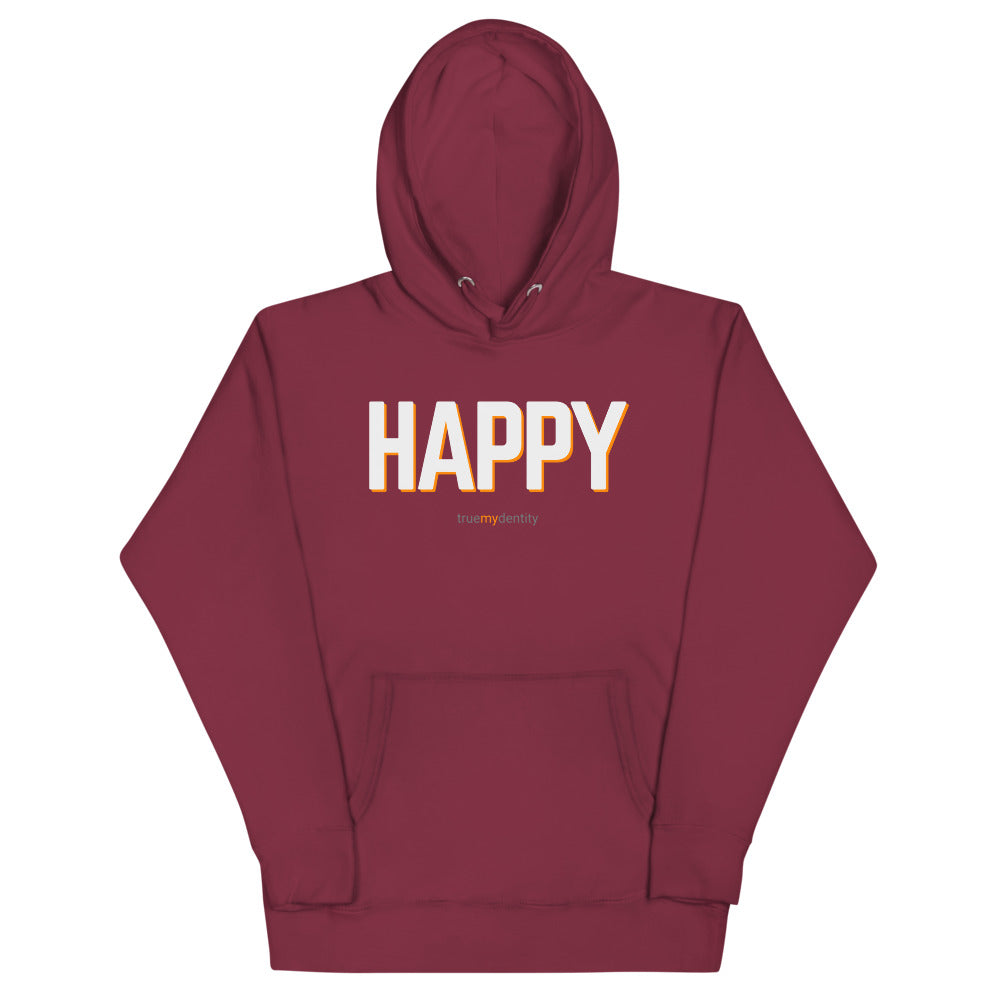 HAPPY Hoodie Bold Design | Unisex