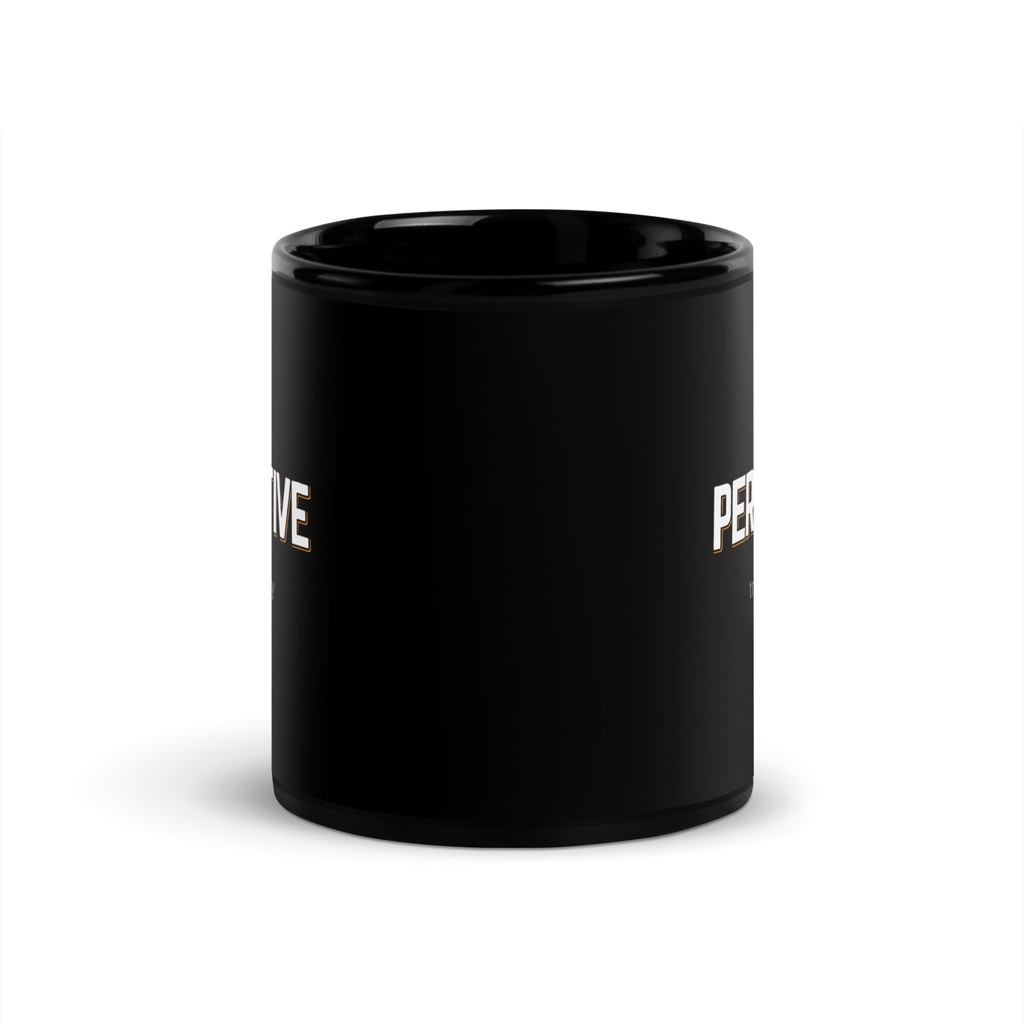 PERCEPTIVE Black Coffee Mug Bold 11 oz or 15 oz