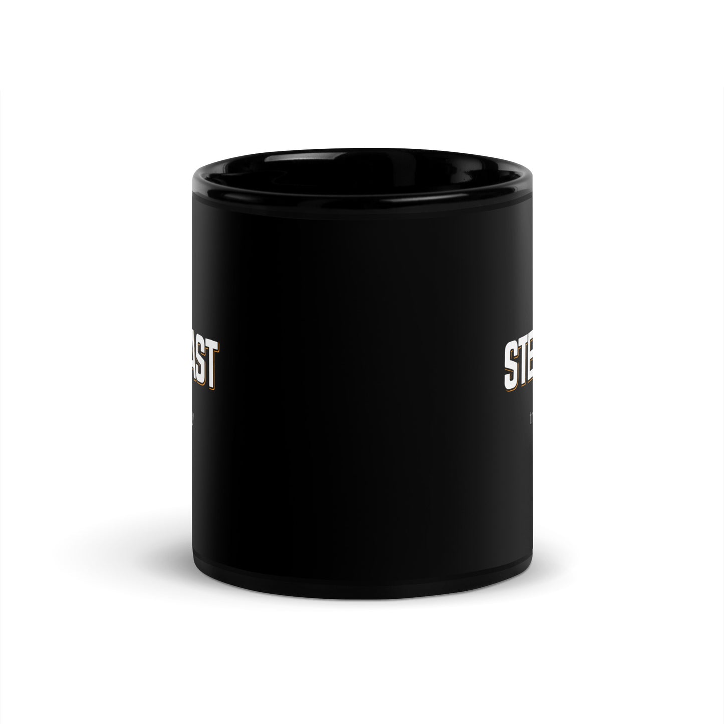 STEADFAST Black Coffee Mug Bold 11 oz or 15 oz