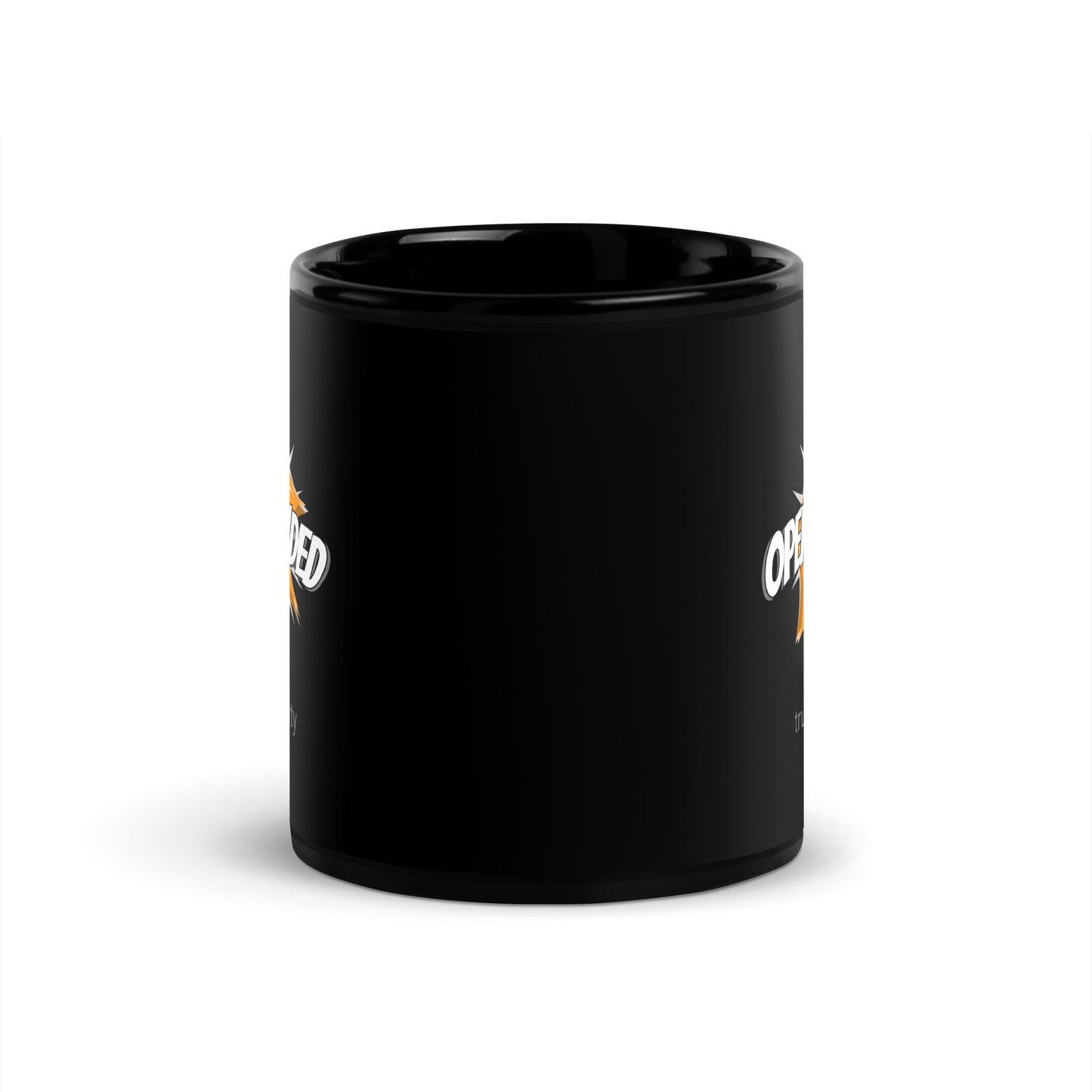 OPEN-MINDED Black Coffee Mug Action 11 oz or 15 oz