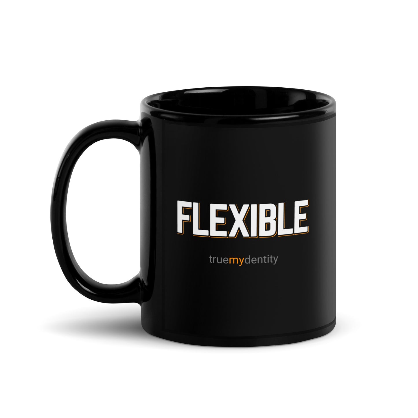 FLEXIBLE Black Coffee Mug Bold 11 oz or 15 oz