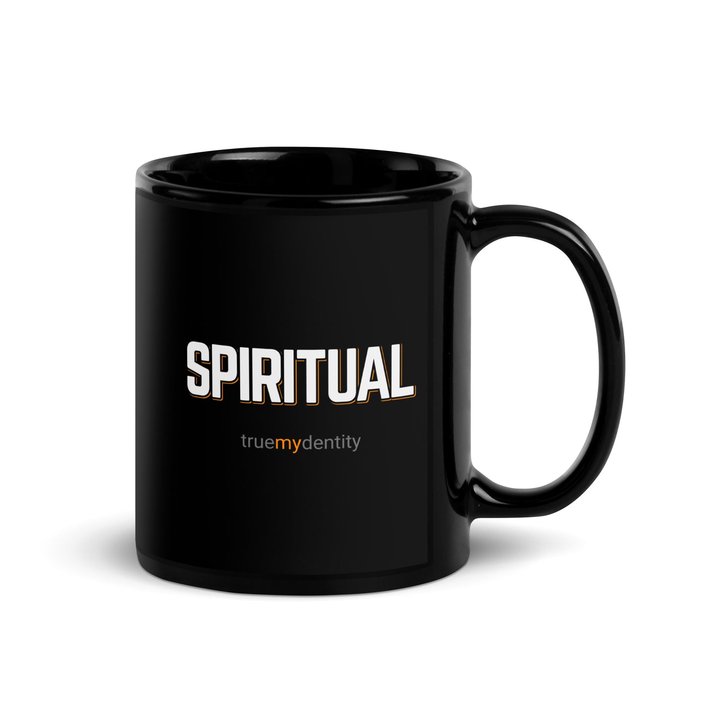 SPIRITUAL Black Coffee Mug Bold 11 oz or 15 oz