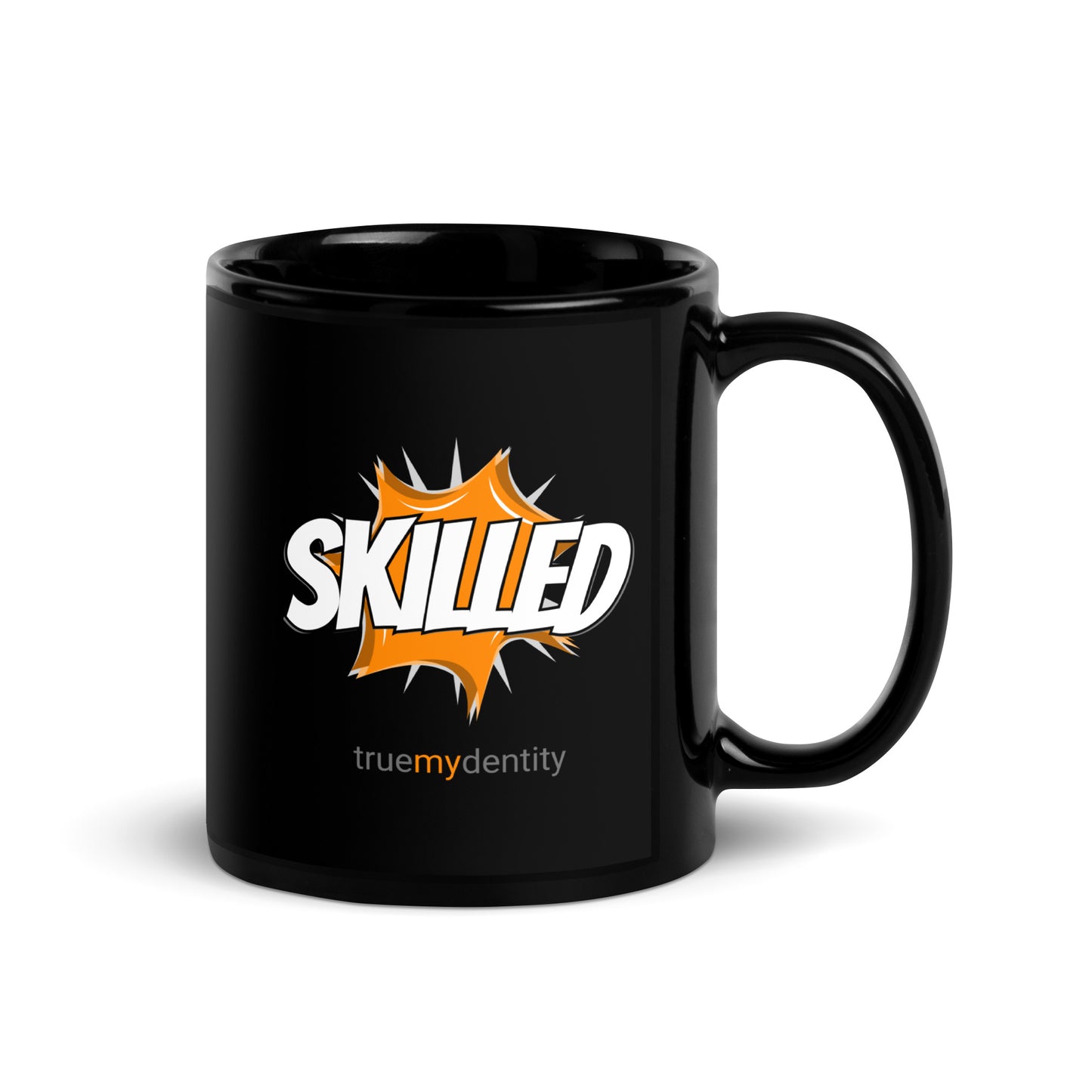 SKILLED Black Coffee Mug Action 11 oz or 15 oz