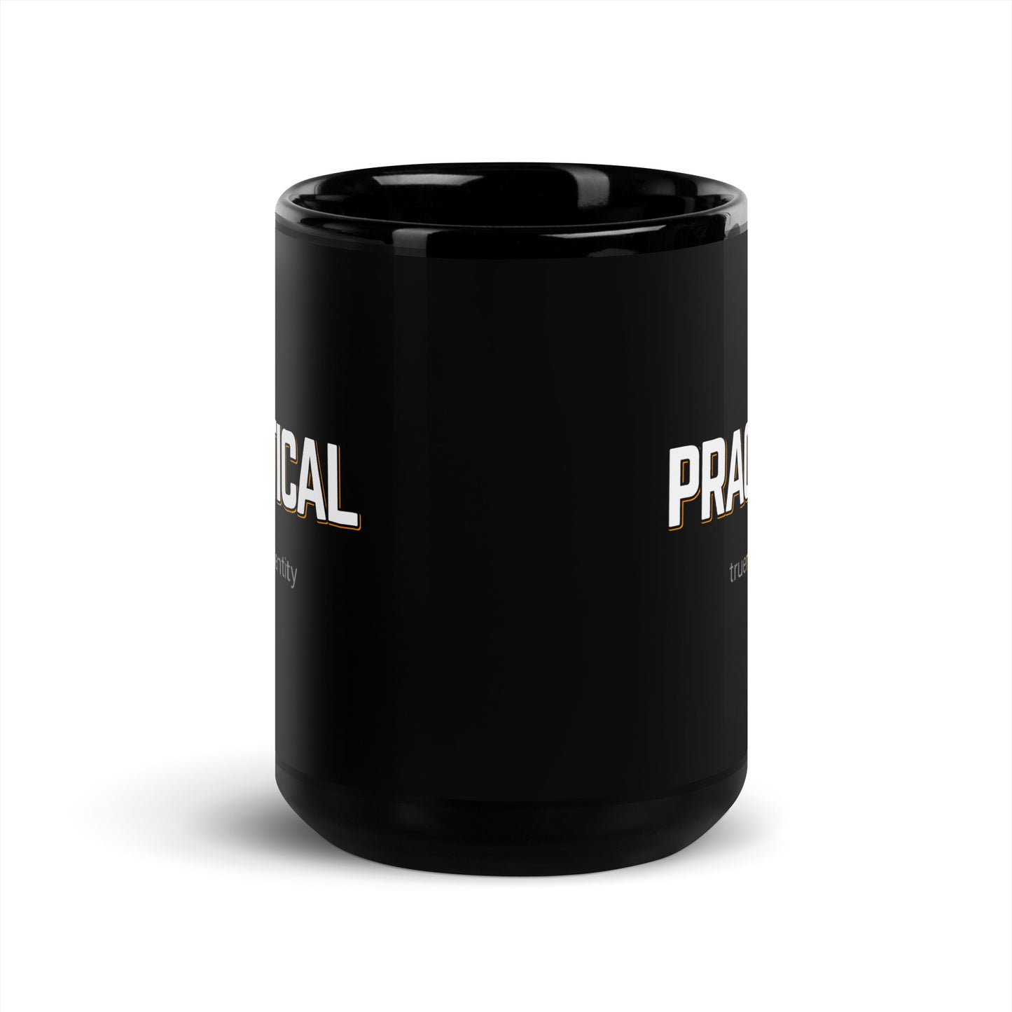PRACTICAL Black Coffee Mug Bold 11 oz or 15 oz