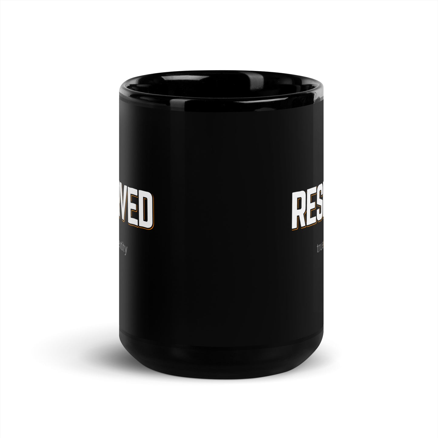 RESERVED Black Coffee Mug Bold 11 oz or 15 oz