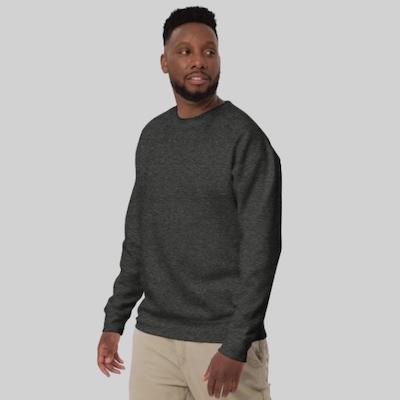 grey-sweatshirt-product-example-male-model-True-Mydentity-Cotton-Heritage-Printful