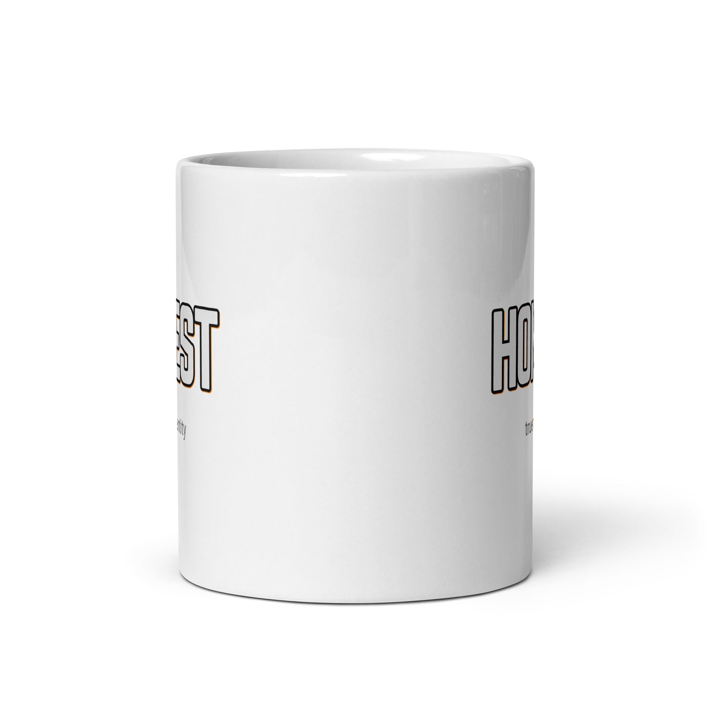 HONEST White Coffee Mug Bold 11 oz or 15 oz
