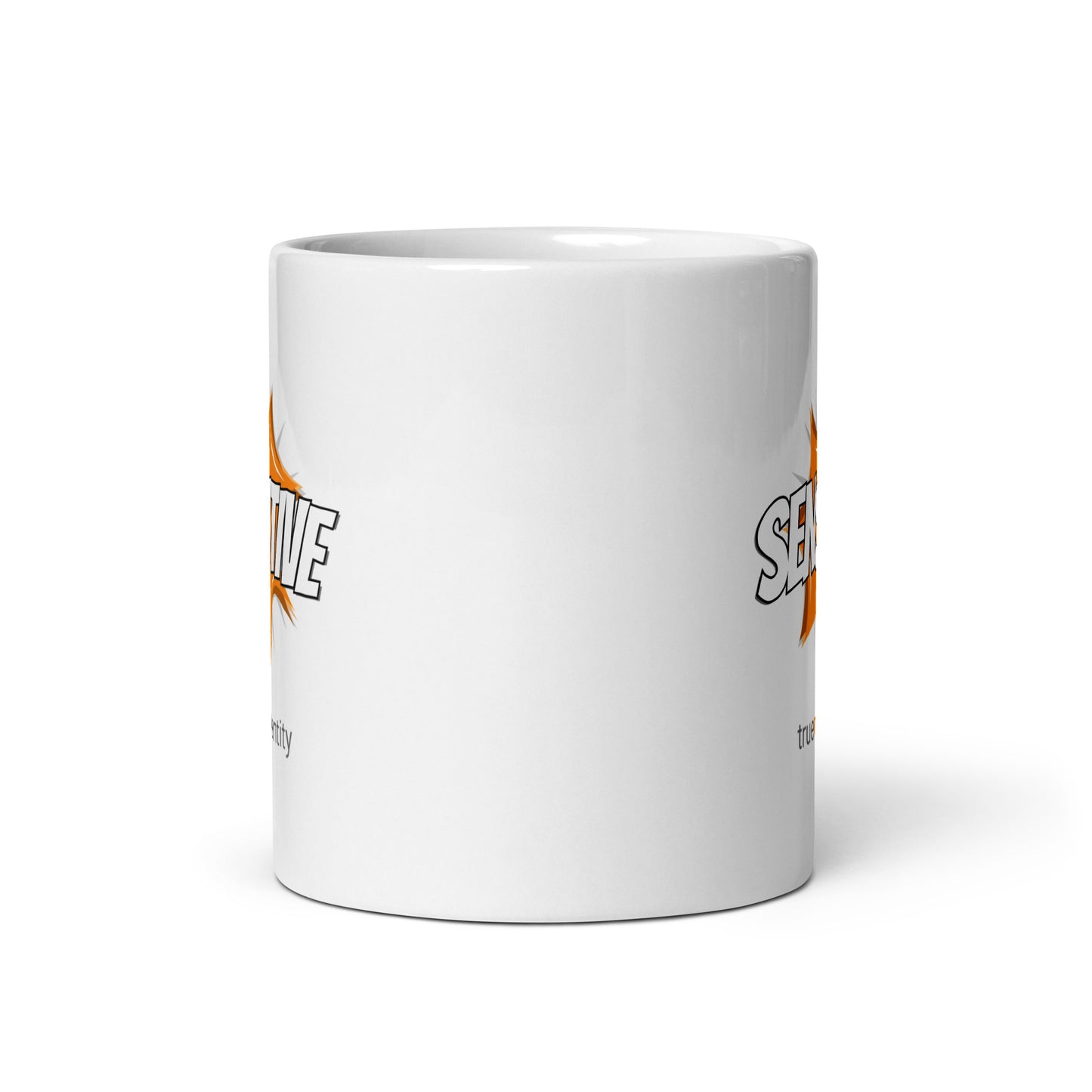 SENSITIVE White Coffee Mug Action 11 oz or 15 oz