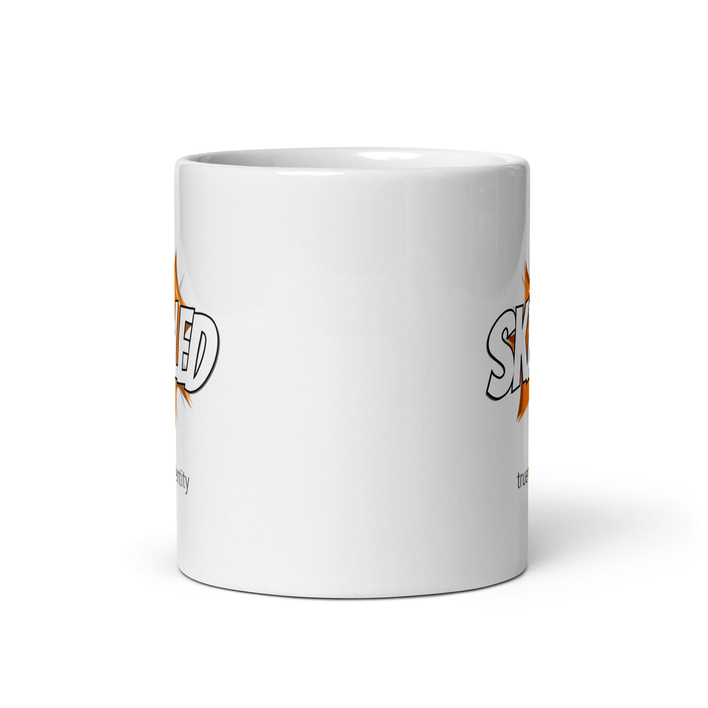 SKILLED White Coffee Mug Action 11 oz or 15 oz