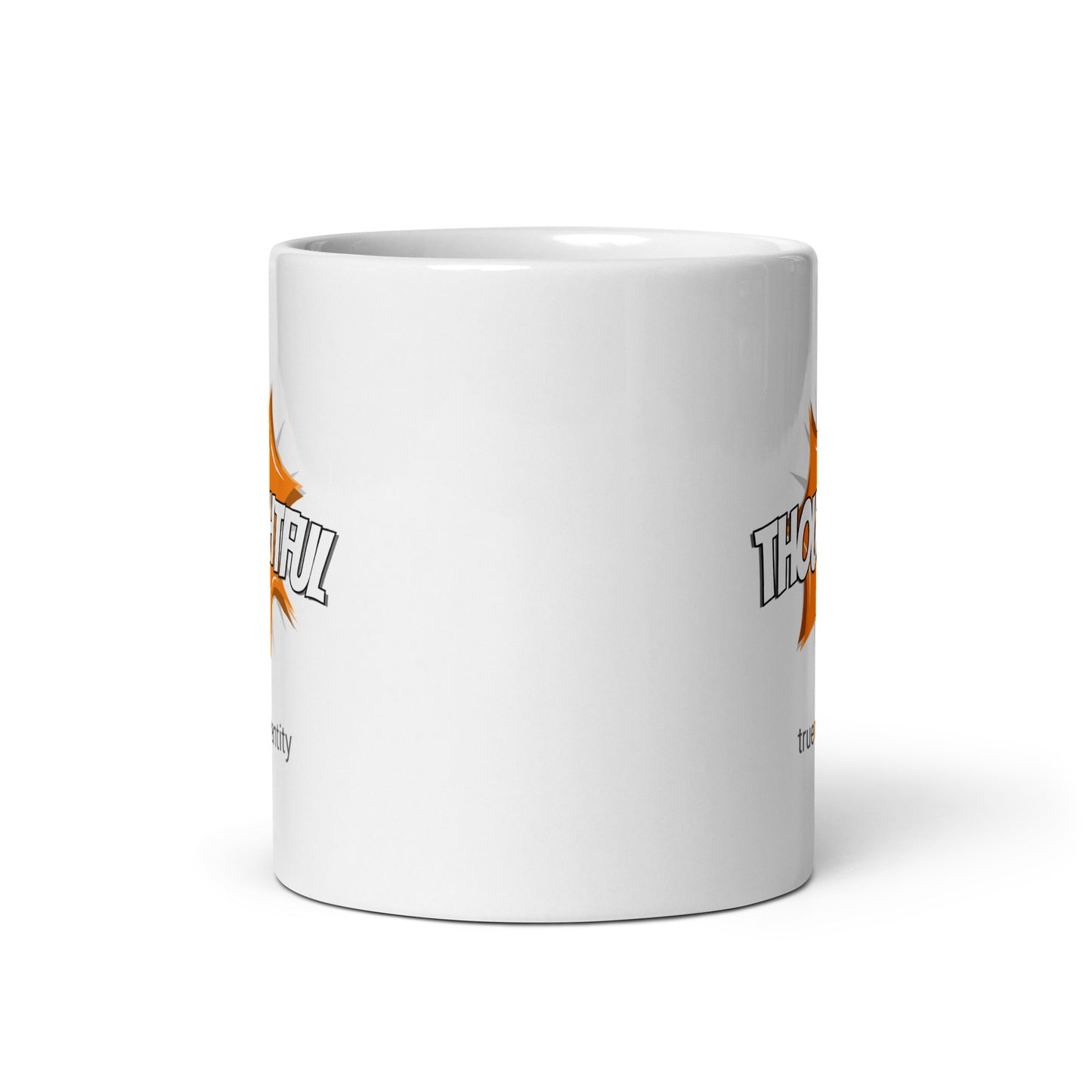 THOUGHTFUL White Coffee Mug Action 11 oz or 15 oz