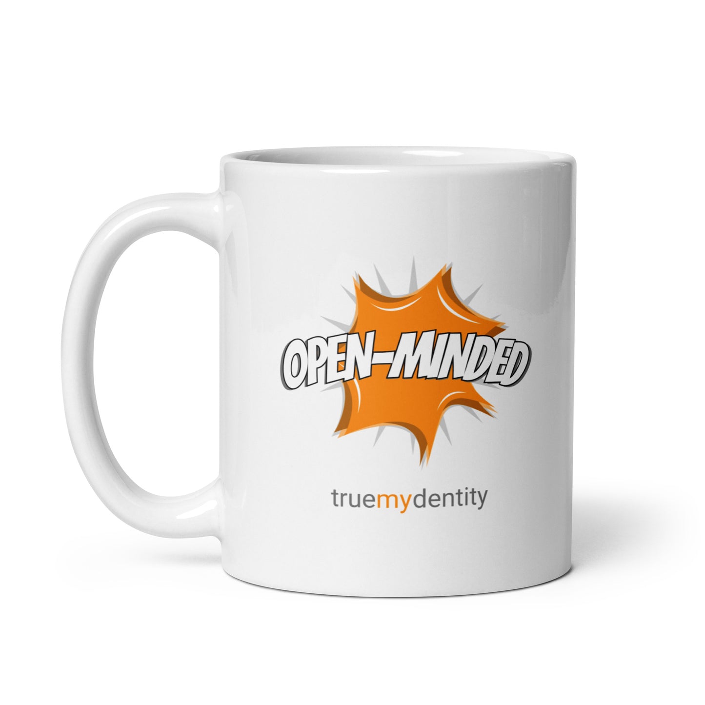 OPEN-MINDED White Coffee Mug Action 11 oz or 15 oz