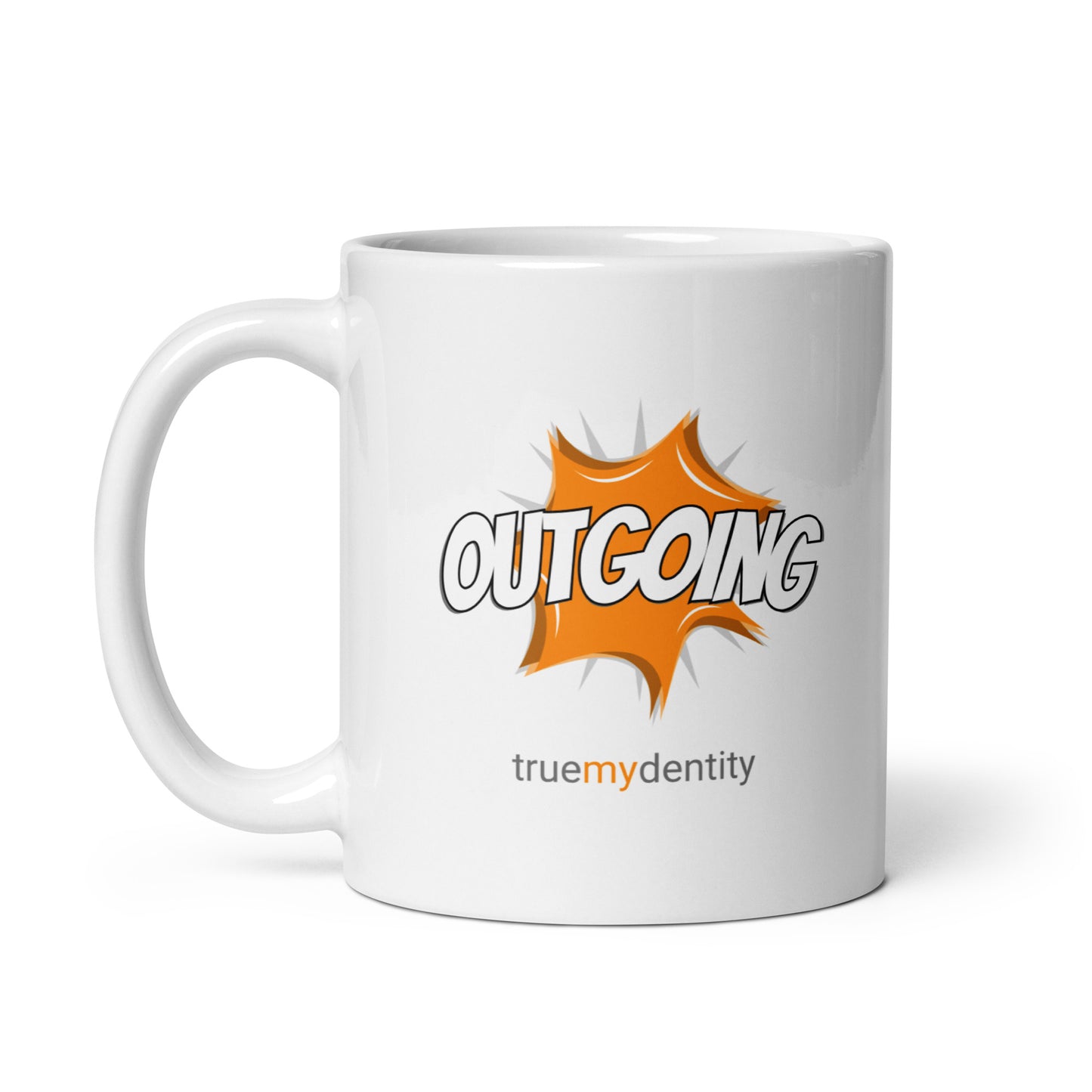 OUTGOING White Coffee Mug Action 11 oz or 15 oz