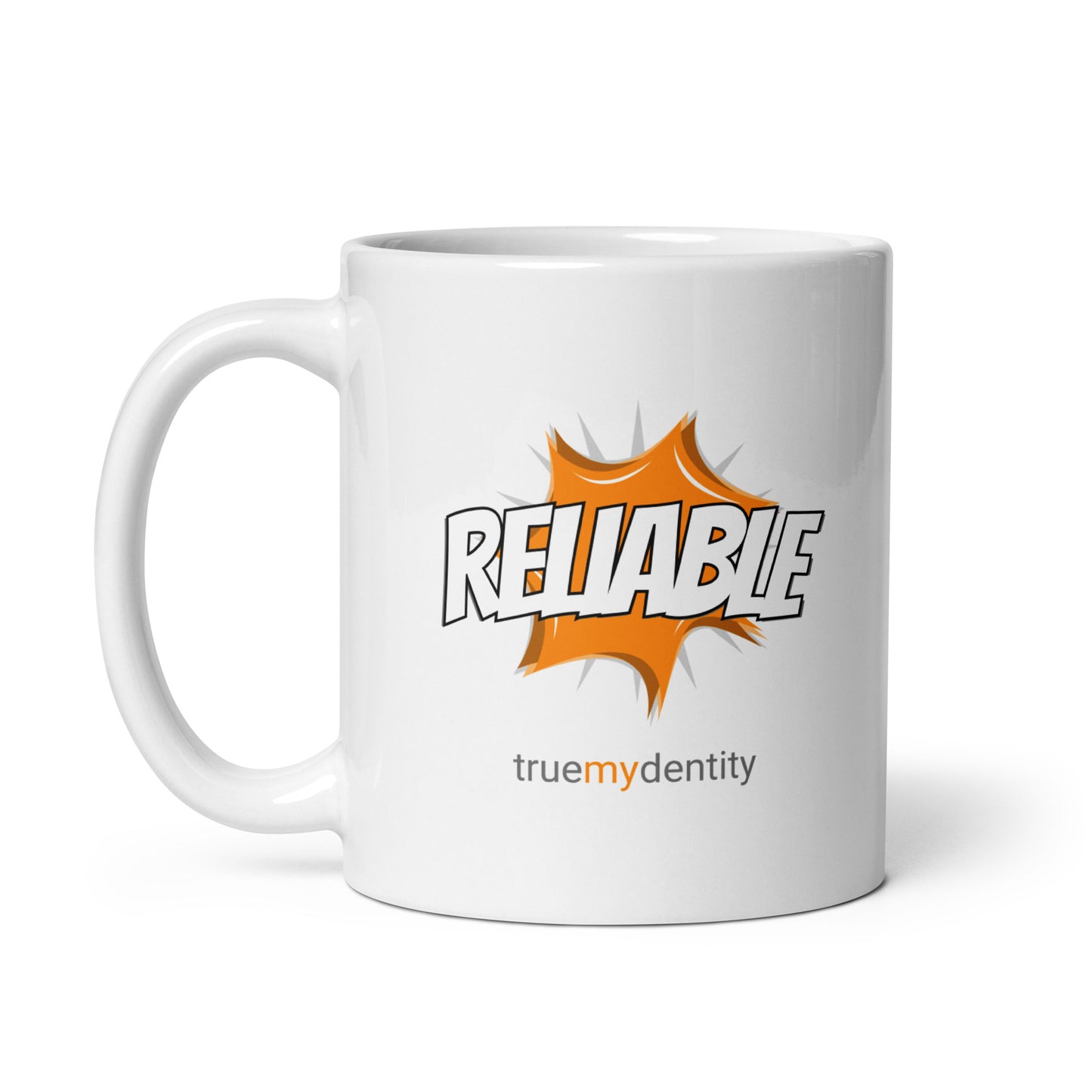 RELIABLE White Coffee Mug Action 11 oz or 15 oz