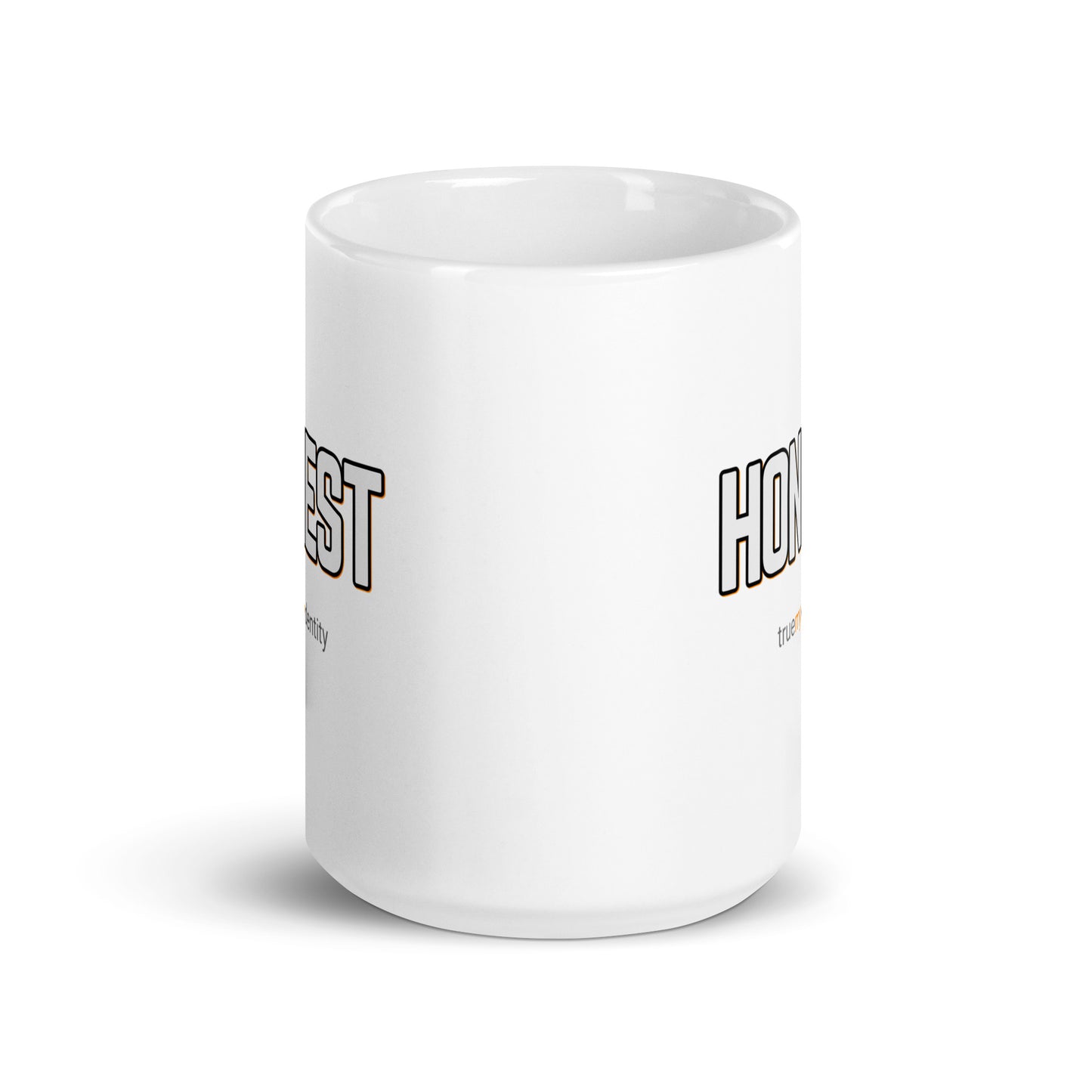 HONEST White Coffee Mug Bold 11 oz or 15 oz