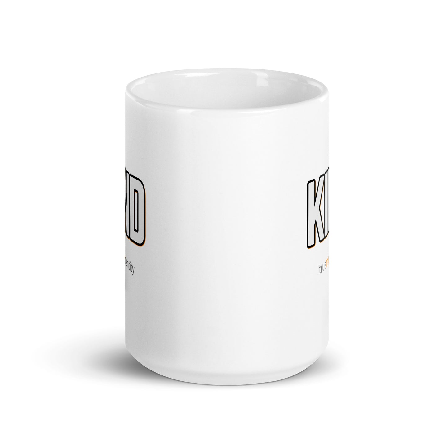 KIND White Coffee Mug Bold 11 oz or 15 oz