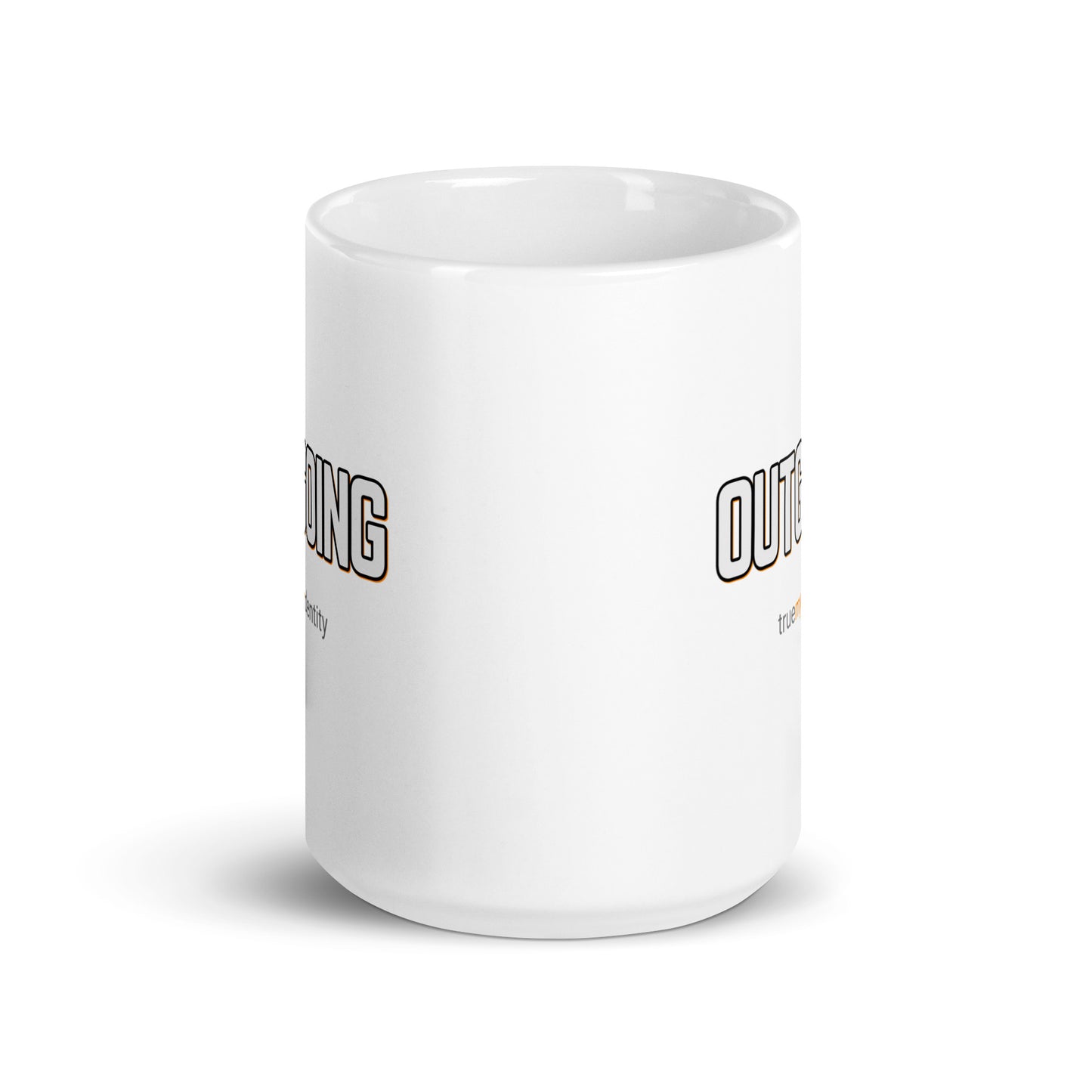 OUTGOING White Coffee Mug Bold 11 oz or 15 oz