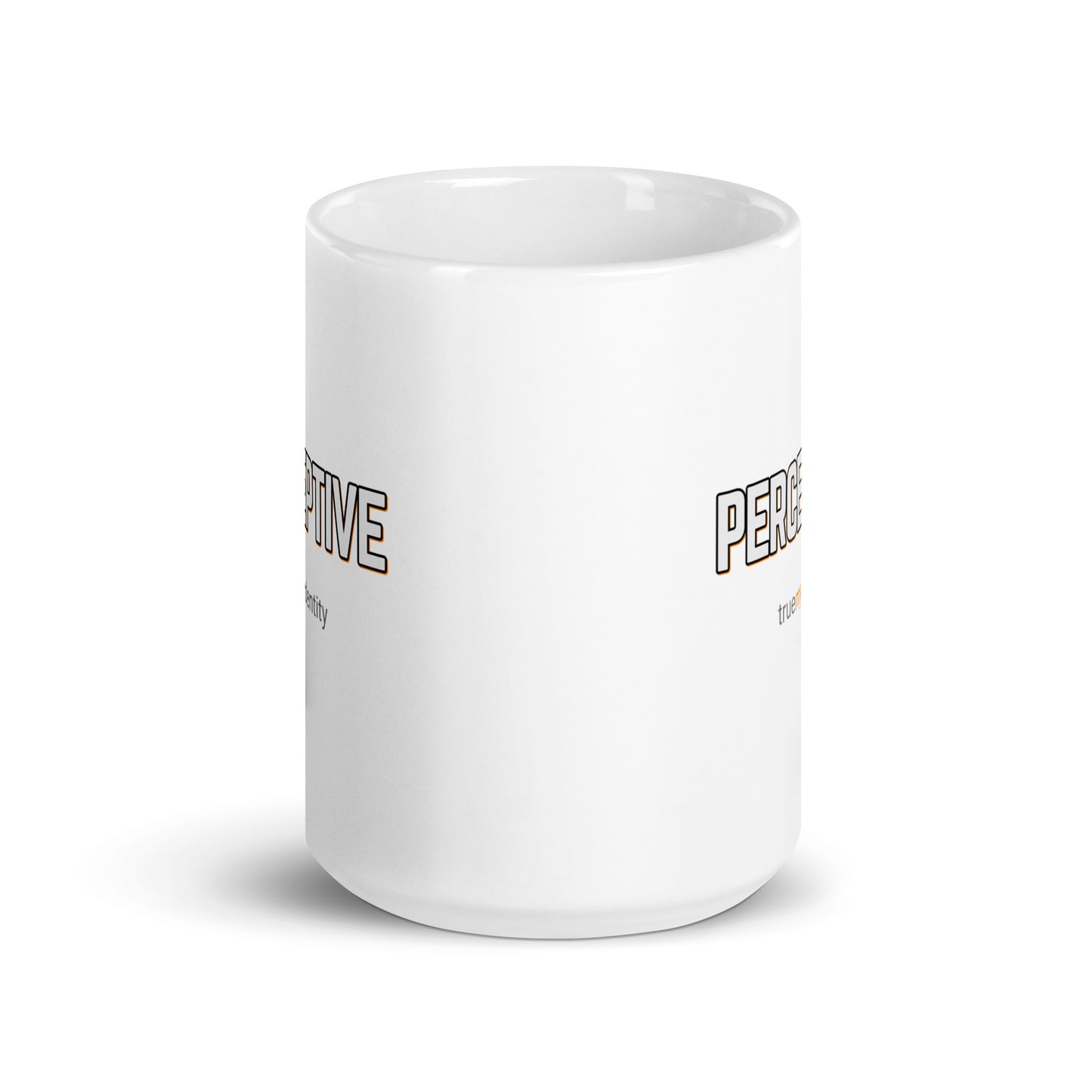 PERCEPTIVE White Coffee Mug Bold 11 oz or 15 oz
