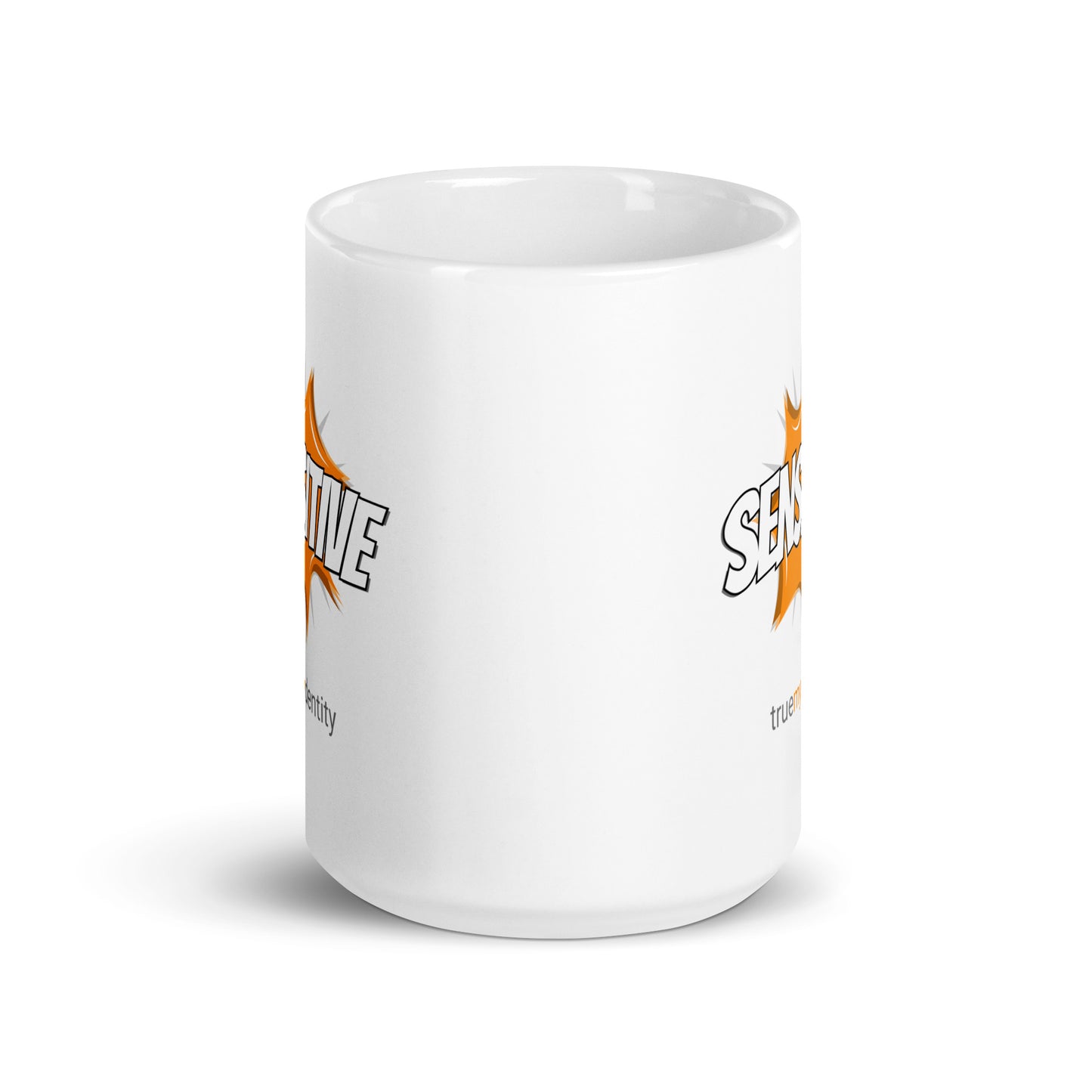 SENSITIVE White Coffee Mug Action 11 oz or 15 oz
