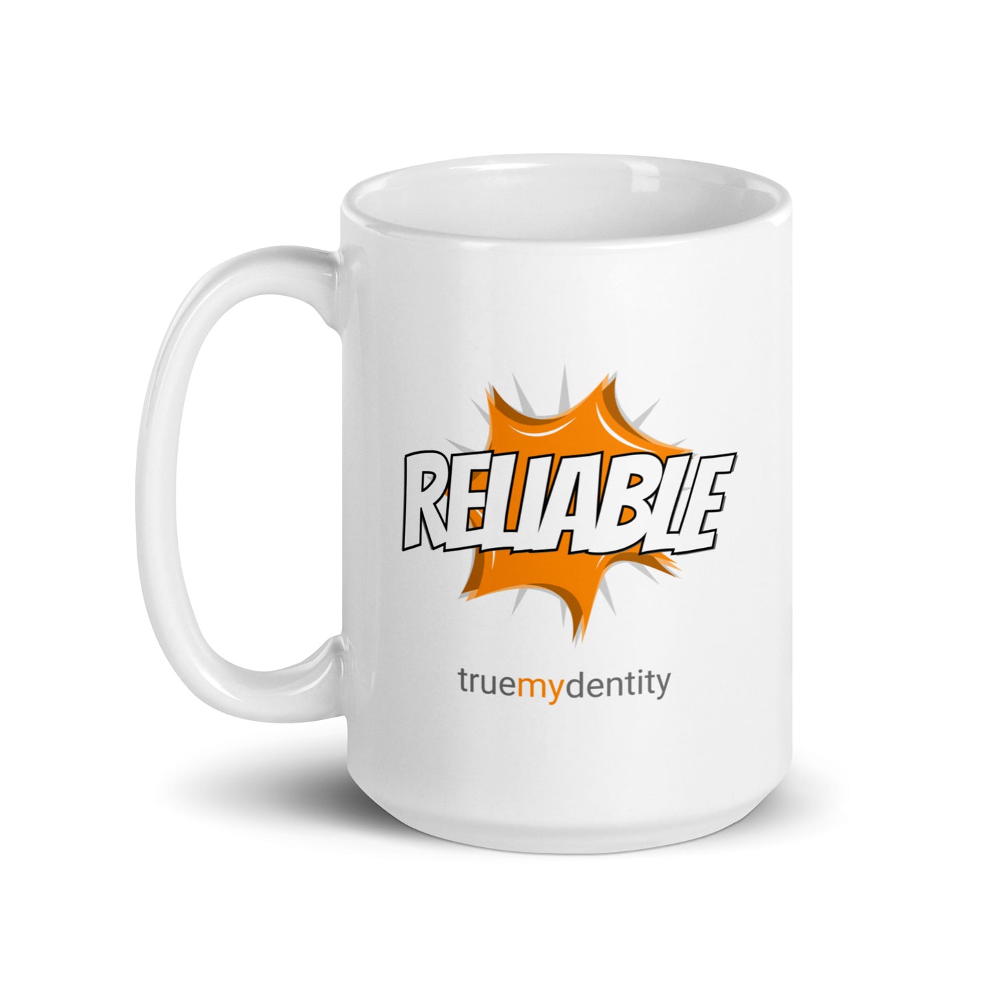 RELIABLE White Coffee Mug Action 11 oz or 15 oz