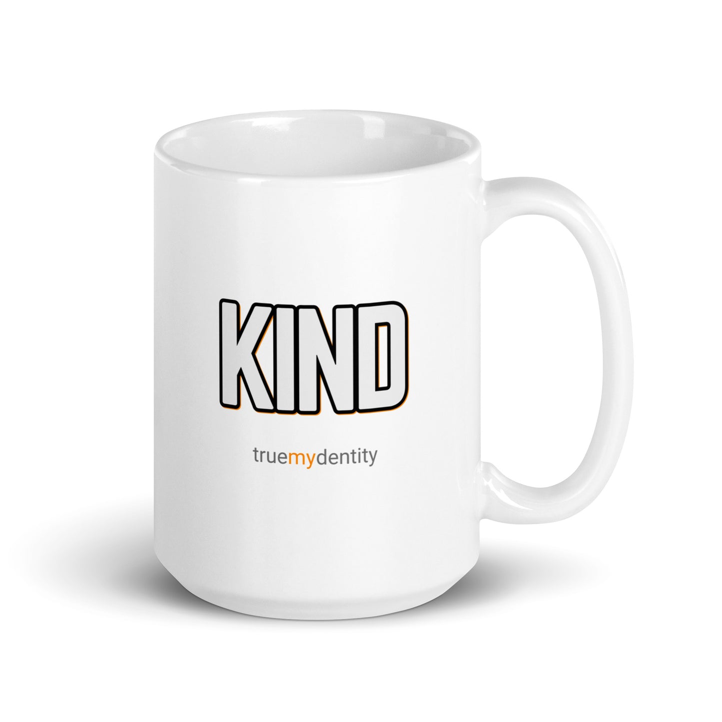 KIND White Coffee Mug Bold 11 oz or 15 oz