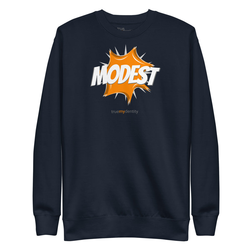 MODEST Sweatshirt Action Design | Unisex