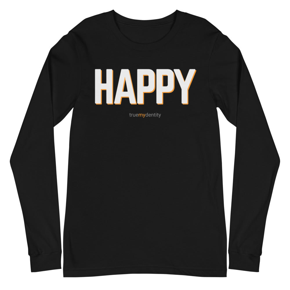 HAPPY Long Sleeve Shirt Bold Design | Unisex