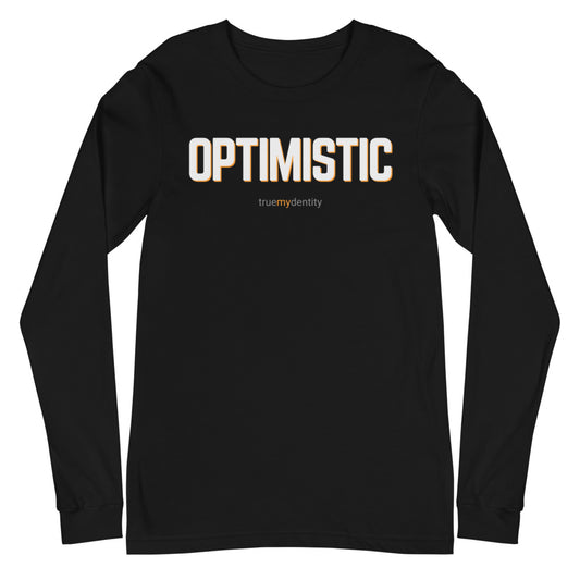 OPTIMISTIC Long Sleeve Shirt Bold Design | Unisex