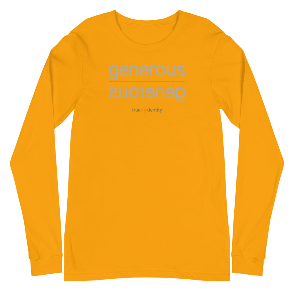 GENEROUS Long Sleeve Shirt Reflection Design | Unisex