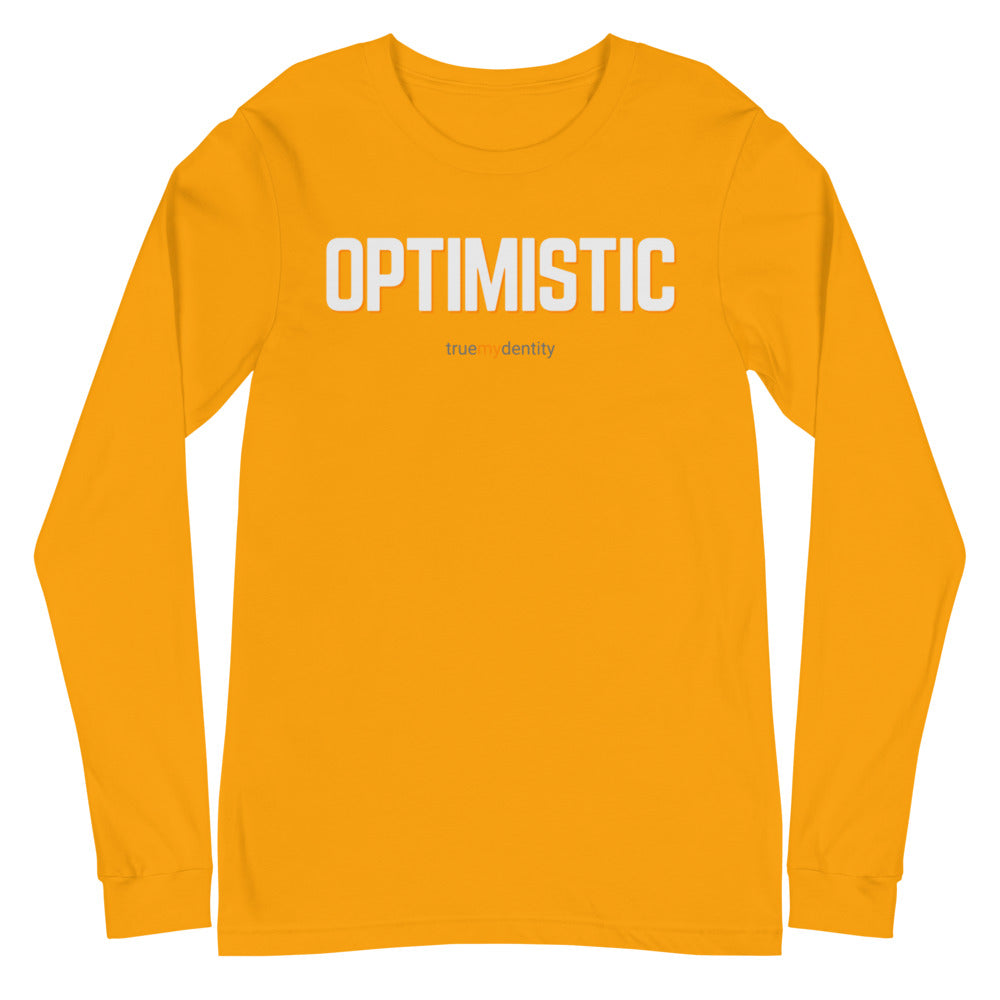 OPTIMISTIC Long Sleeve Shirt Bold Design | Unisex