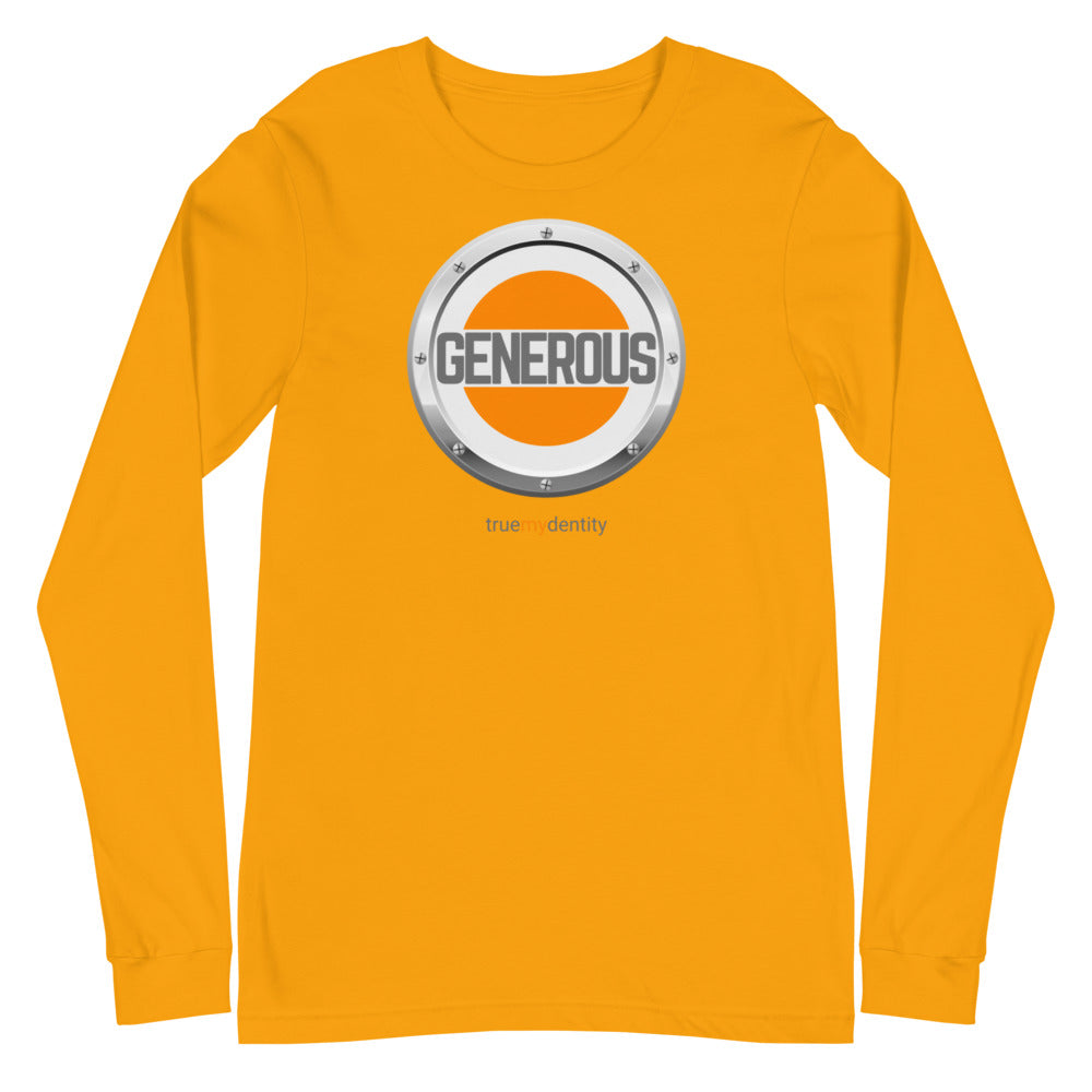 GENEROUS Long Sleeve Shirt Core Design | Unisex