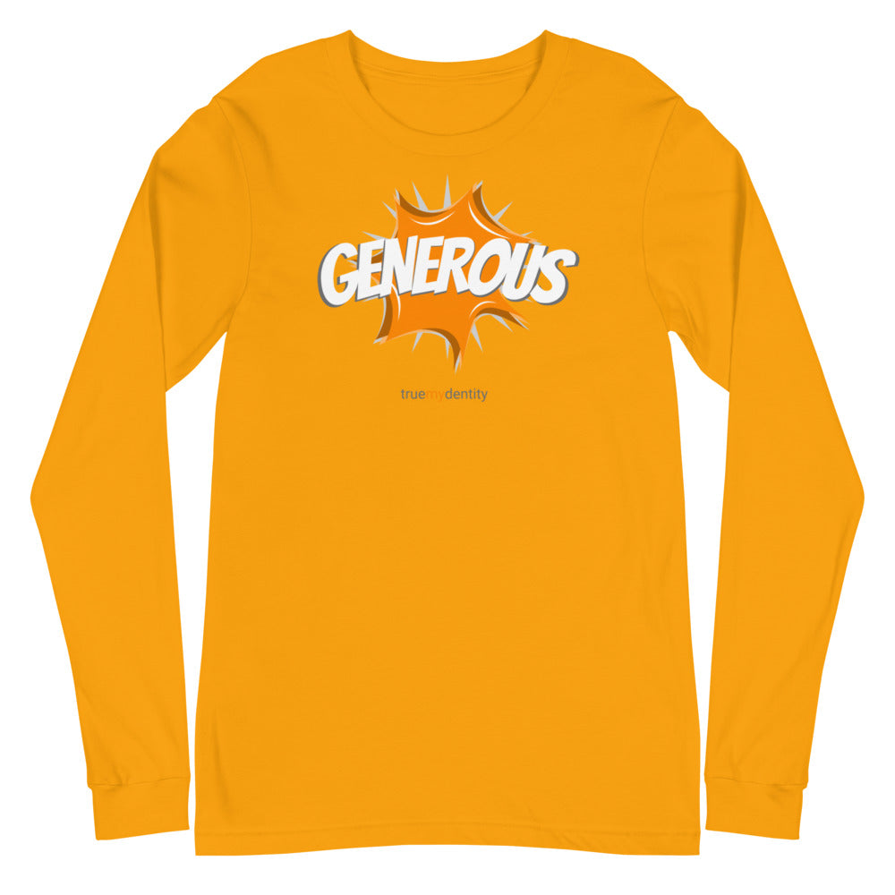 GENEROUS Long Sleeve Shirt Action Design | Unisex