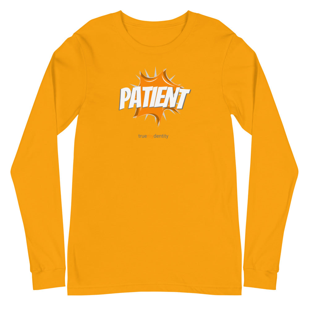 PATIENT Long Sleeve Shirt Action Design | Unisex