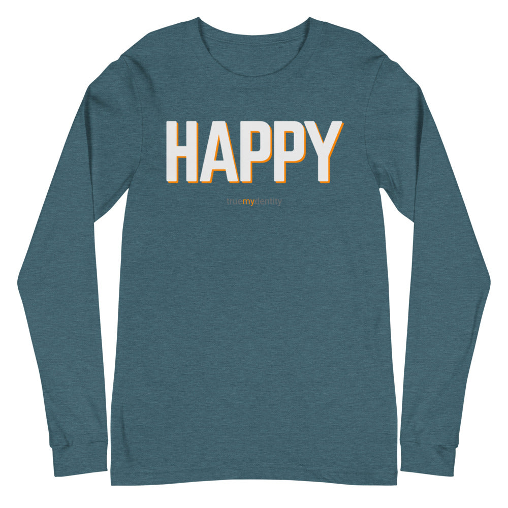 HAPPY Long Sleeve Shirt Bold Design | Unisex