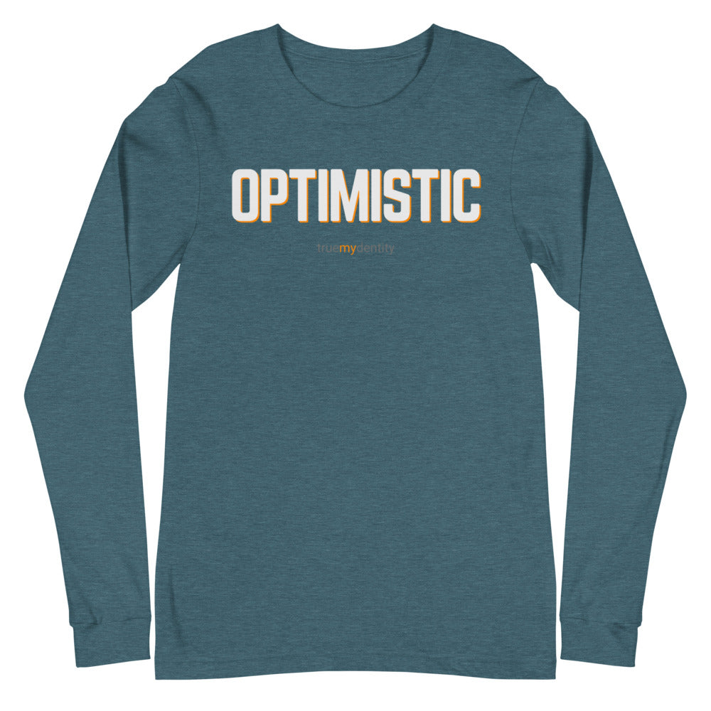OPTIMISTIC Long Sleeve Shirt Bold Design | Unisex
