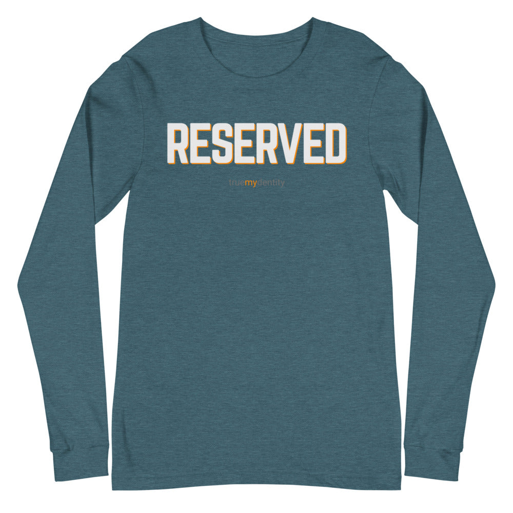 RESERVED Long Sleeve Shirt Bold Design | Unisex