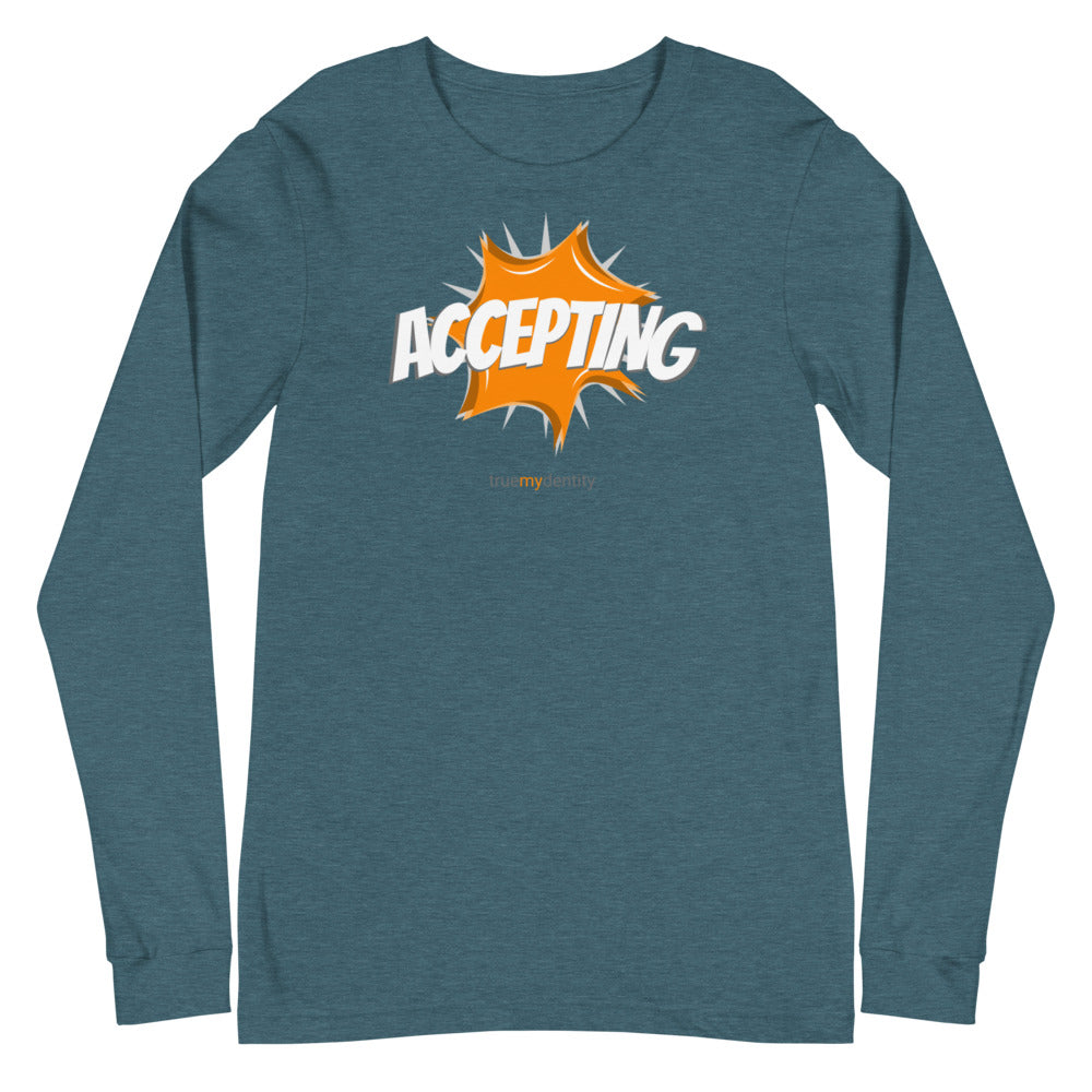 ACCEPTING Long Sleeve Shirt Action Design | Unisex