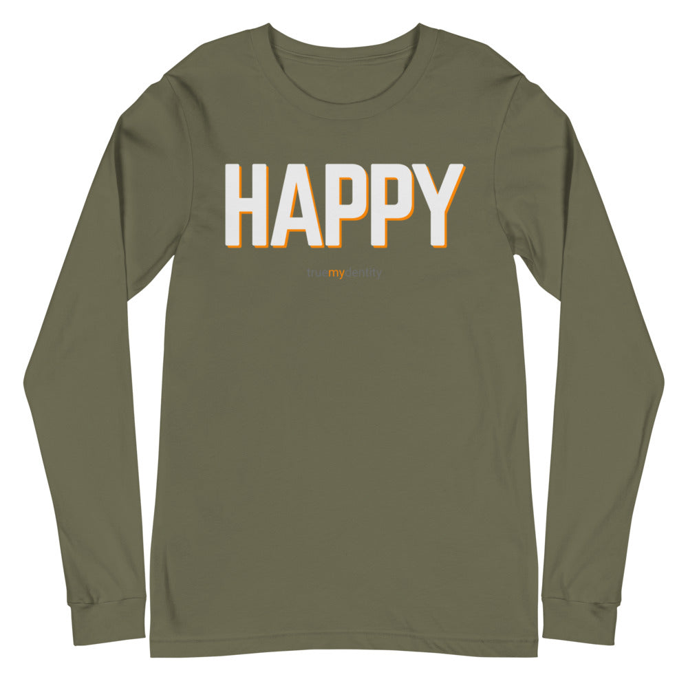 HAPPY Long Sleeve Shirt Bold Design | Unisex
