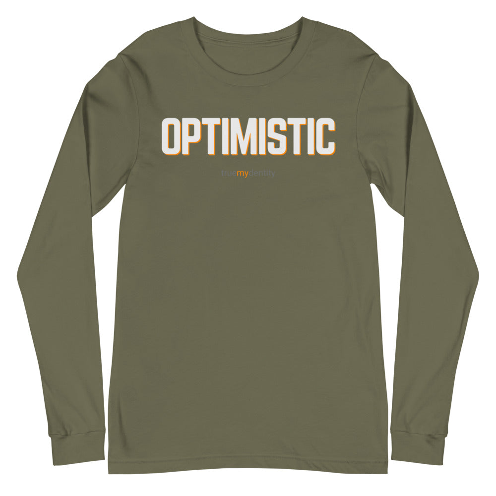OPTIMISTIC Long Sleeve Shirt Bold Design | Unisex