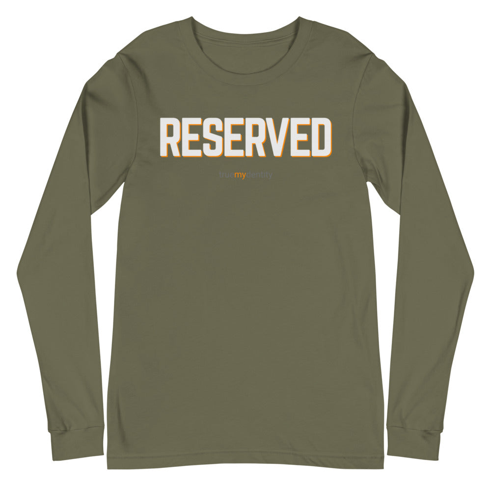 RESERVED Long Sleeve Shirt Bold Design | Unisex