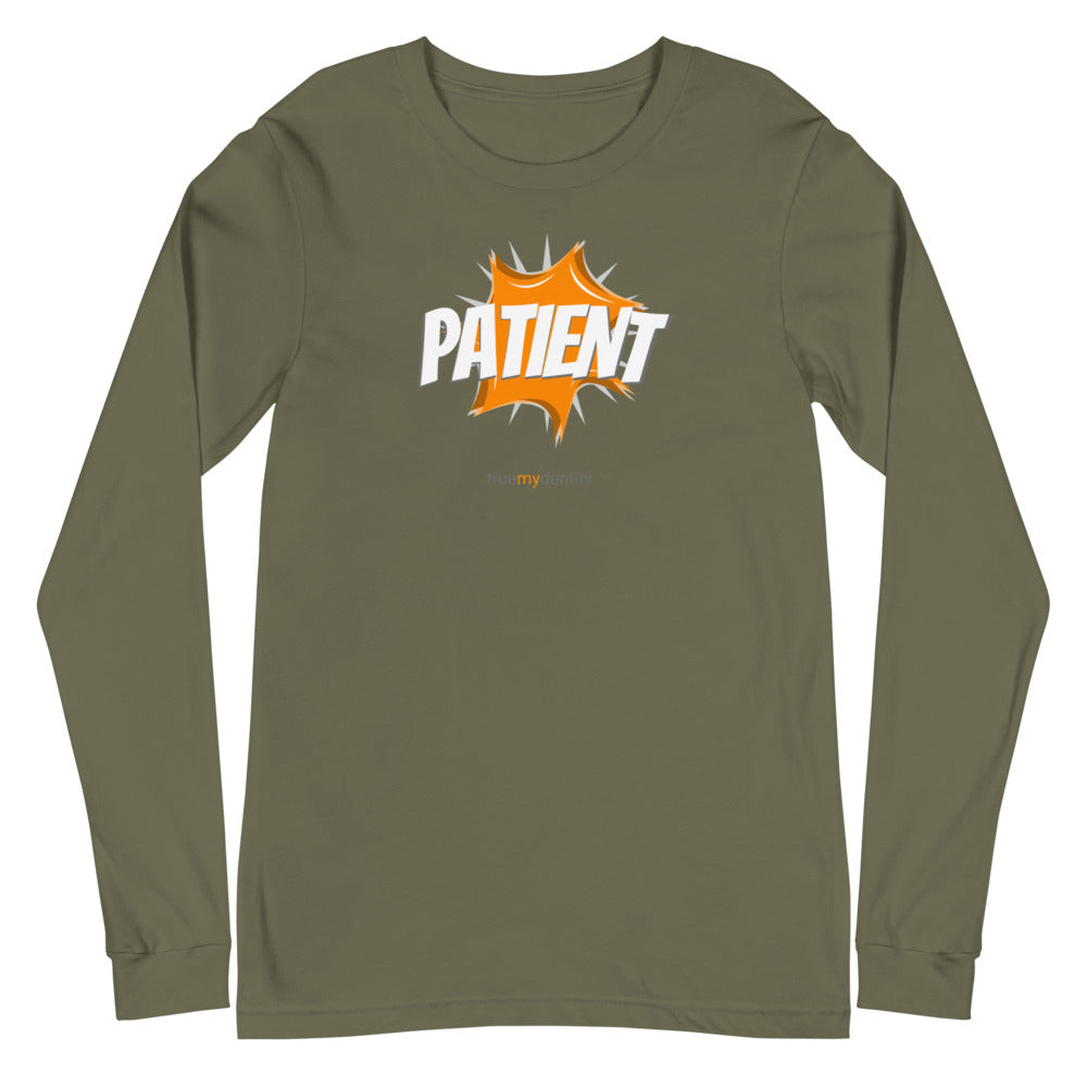 PATIENT Long Sleeve Shirt Action Design | Unisex