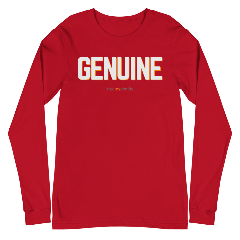 GENUINE Long Sleeve Shirt Bold Design | Unisex