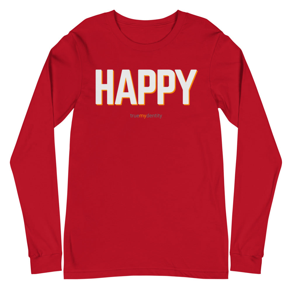 HAPPY Long Sleeve Shirt Bold Design | Unisex